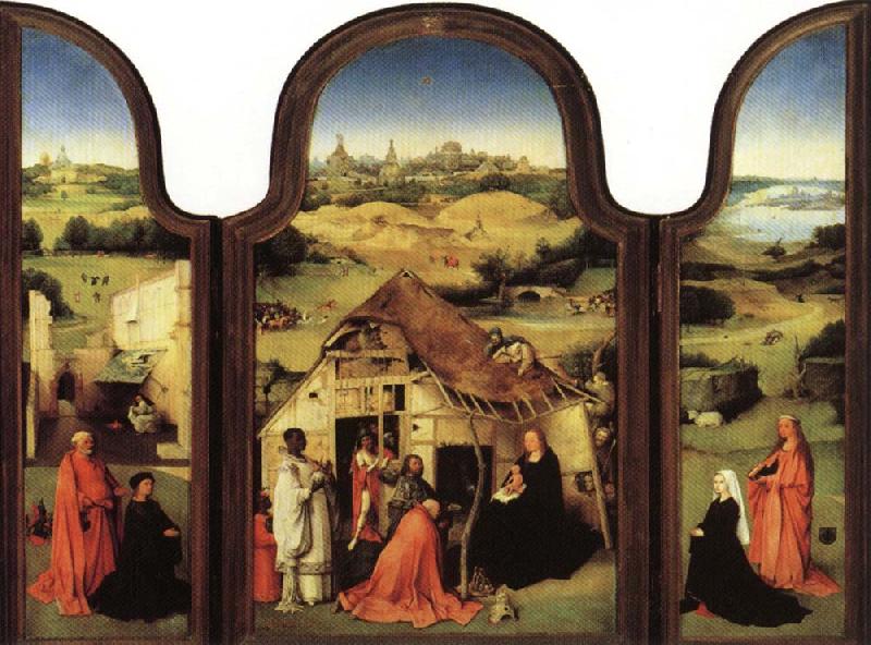 BOSCH, Hieronymus Triptych of the Epiphany Sweden oil painting art